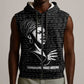 Chimamanda Ngozi Adichie Sleeveless Zip Hoodie with Expressive Speaking Portrait, Stories Shape Reality - African Pride