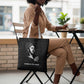 Chimamanda Ngozi Adichie Tote Bag with Expressive Speaking Portrait, Stories Shape Reality - African Pride