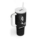 Chimamanda Ngozi Adichie Tumbler With Handle with Expressive Speaking Portrait, Stories Shape Reality - African Pride