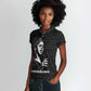 Chimamanda Ngozi Adichie Women Polo Shirt with Expressive Speaking Portrait, Stories Shape Reality - African Pride