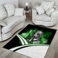 Garrett Morgan Area Rug with Gas Mask Invention Illustration, Inventing to Save Lives Quote - African Pride
