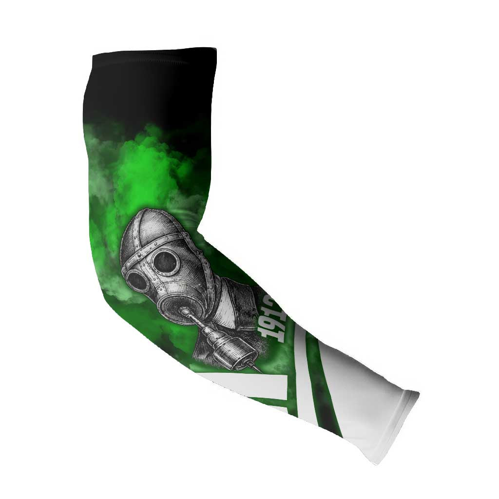 Garrett Morgan Arm Sleeves with Gas Mask Invention Illustration, Inventing to Save Lives Quote - African Pride