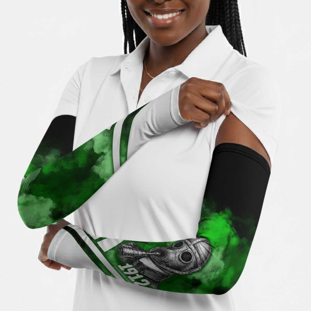 Garrett Morgan Arm Sleeves with Gas Mask Invention Illustration, Inventing to Save Lives Quote - African Pride