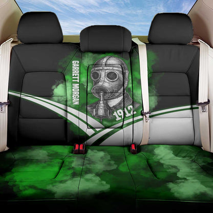 Garrett Morgan Back Car Seat Cover with Gas Mask Invention Illustration, Inventing to Save Lives Quote - African Pride
