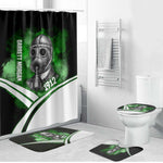Garrett Morgan Bathroom Set with Gas Mask Invention Illustration, Inventing to Save Lives Quote - African Pride