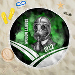 Garrett Morgan Beach Blanket with Gas Mask Invention Illustration, Inventing to Save Lives Quote - African Pride