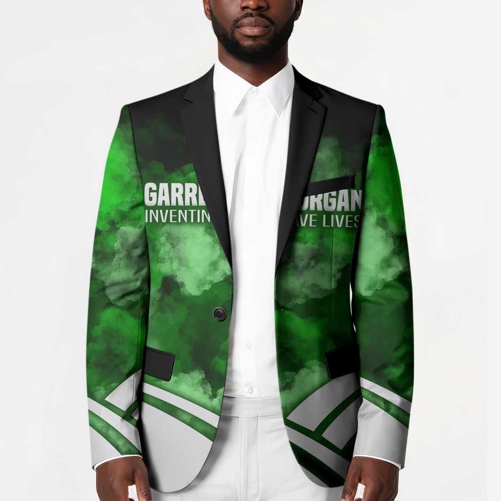 Garrett Morgan Blazer with Gas Mask Invention Illustration, Inventing to Save Lives Quote - African Pride