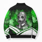 Garrett Morgan Bomber Puffer Jacket with Gas Mask Invention Illustration, Inventing to Save Lives Quote - African Pride