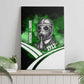 Garrett Morgan Canvas Wall Art with Gas Mask Invention Illustration, Inventing to Save Lives Quote - African Pride