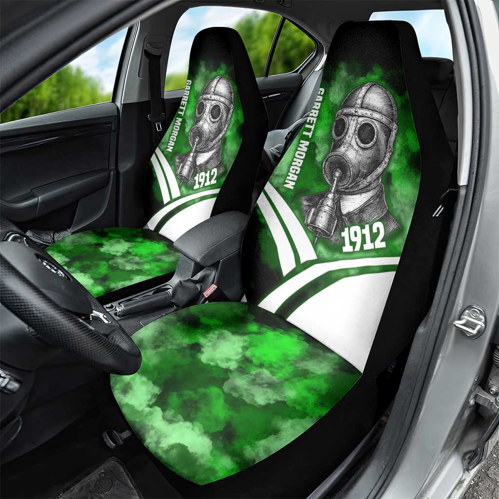Garrett Morgan Car Seat Cover with Gas Mask Invention Illustration, Inventing to Save Lives Quote - African Pride