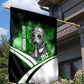 Garrett Morgan Garden Flag with Gas Mask Invention Illustration, Inventing to Save Lives Quote - African Pride
