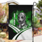 Garrett Morgan Garden Flag with Gas Mask Invention Illustration, Inventing to Save Lives Quote - African Pride