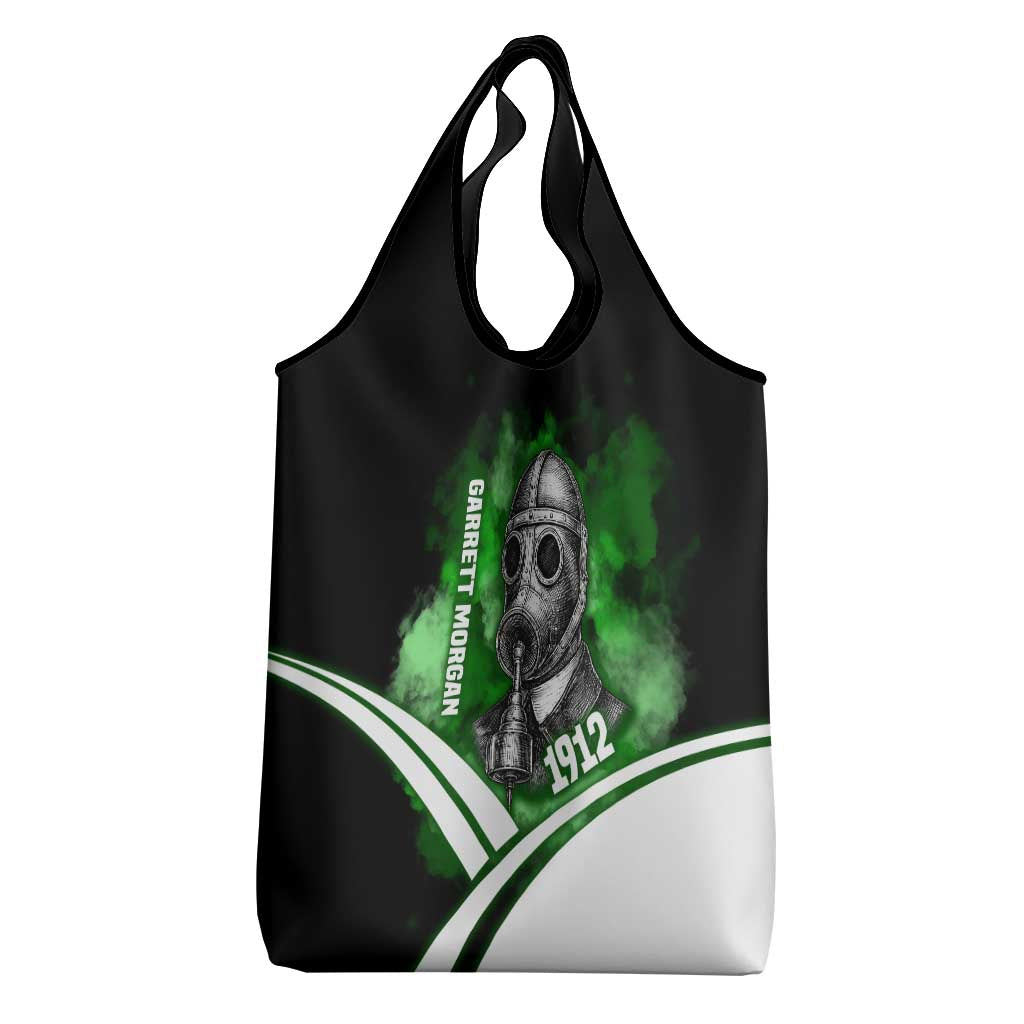 Garrett Morgan Grocery Bag with Gas Mask Invention Illustration, Inventing to Save Lives Quote - African Pride