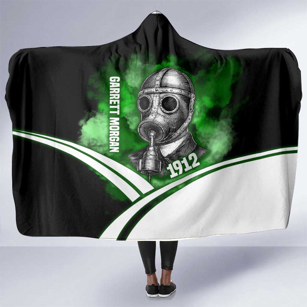 Garrett Morgan Hooded Blanket with Gas Mask Invention Illustration, Inventing to Save Lives Quote - African Pride