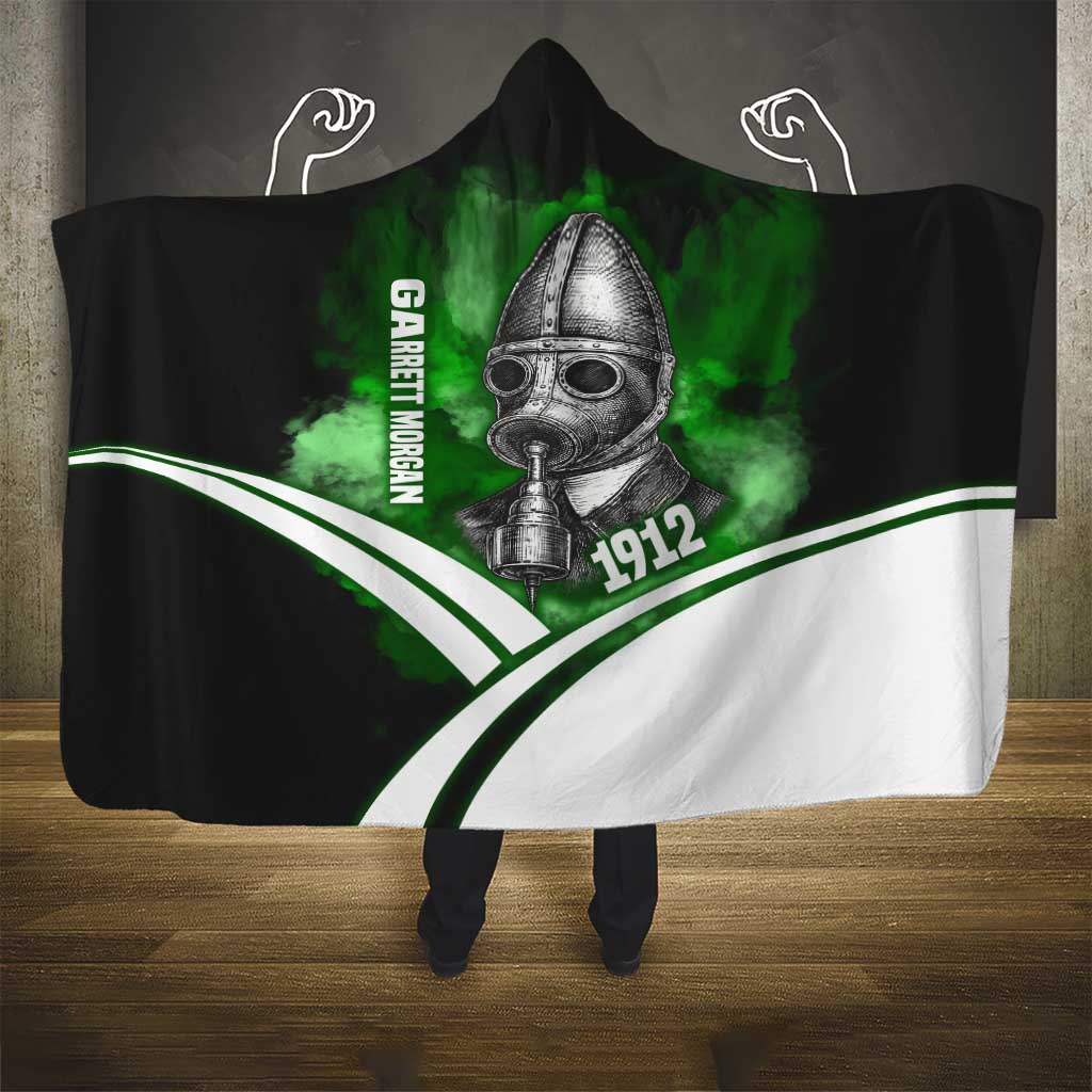 Garrett Morgan Hooded Blanket with Gas Mask Invention Illustration, Inventing to Save Lives Quote - African Pride