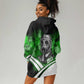 Garrett Morgan Hoodie Dress with Gas Mask Invention Illustration, Inventing to Save Lives Quote - African Pride
