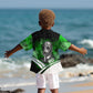 Garrett Morgan Kid Hawaiian Shirt with Gas Mask Invention Illustration, Inventing to Save Lives Quote - African Pride
