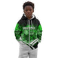 Garrett Morgan Kid Hoodie with Gas Mask Invention Illustration, Inventing to Save Lives Quote - African Pride