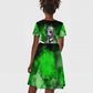 Garrett Morgan Kid Short Sleeve Dress with Gas Mask Invention Illustration, Inventing to Save Lives Quote - African Pride
