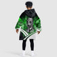Garrett Morgan Kid Wearable Blanket Hoodie with Gas Mask Invention Illustration, Inventing to Save Lives Quote - African Pride