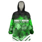 Garrett Morgan Kid Wearable Blanket Hoodie with Gas Mask Invention Illustration, Inventing to Save Lives Quote - African Pride