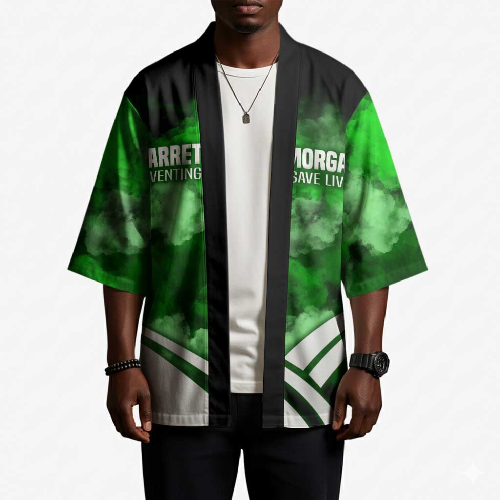 Garrett Morgan Kimono with Gas Mask Invention Illustration, Inventing to Save Lives Quote - African Pride