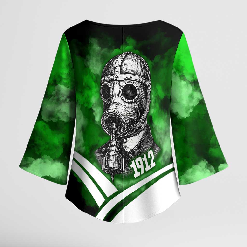 Garrett Morgan Kimono Sleeve Blouse with Gas Mask Invention Illustration, Inventing to Save Lives Quote - African Pride