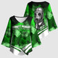 Garrett Morgan Kimono Sleeve Blouse with Gas Mask Invention Illustration, Inventing to Save Lives Quote - African Pride