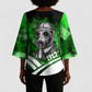 Garrett Morgan Kimono Sleeve Blouse with Gas Mask Invention Illustration, Inventing to Save Lives Quote - African Pride
