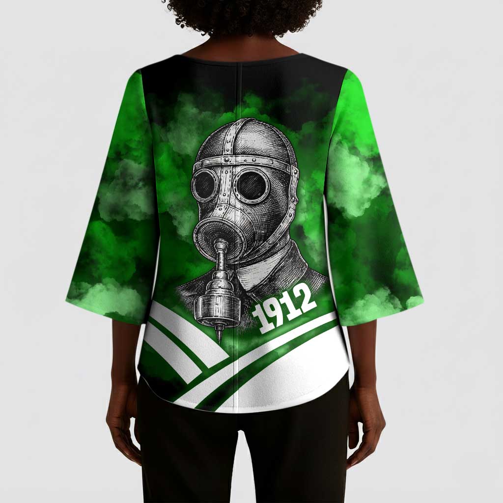 Garrett Morgan Kimono Sleeve Blouse with Gas Mask Invention Illustration, Inventing to Save Lives Quote - African Pride