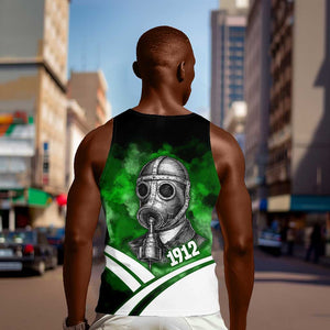 Garrett Morgan Men Tank Top with Gas Mask Invention Illustration, Inventing to Save Lives Quote - African Pride