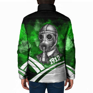Garrett Morgan Padded Jacket with Gas Mask Invention Illustration, Inventing to Save Lives Quote - African Pride