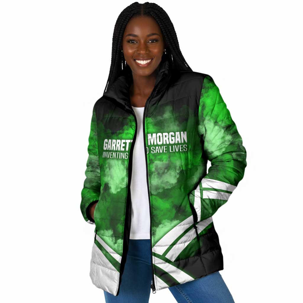 Garrett Morgan Padded Jacket with Gas Mask Invention Illustration, Inventing to Save Lives Quote - African Pride