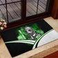Garrett Morgan Rubber Doormat with Gas Mask Invention Illustration, Inventing to Save Lives Quote - African Pride