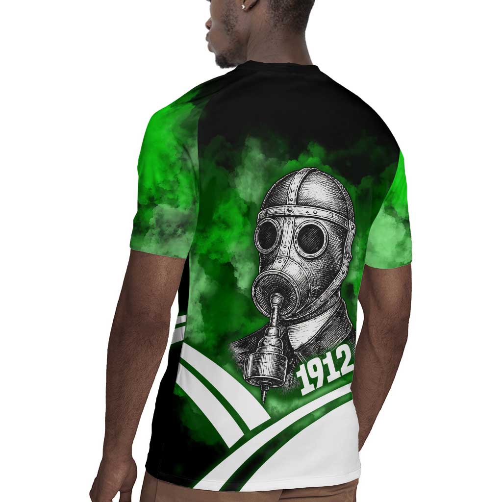 Garrett Morgan Rugby Jersey with Gas Mask Invention Illustration, Inventing to Save Lives Quote - African Pride