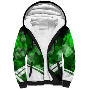 Garrett Morgan Sherpa Hoodie with Gas Mask Invention Illustration, Inventing to Save Lives Quote - African Pride