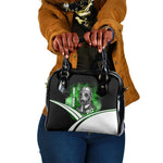Garrett Morgan Shoulder Handbag with Gas Mask Invention Illustration, Inventing to Save Lives Quote - African Pride