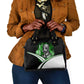 Garrett Morgan Shoulder Handbag with Gas Mask Invention Illustration, Inventing to Save Lives Quote - African Pride