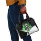 Garrett Morgan Shoulder Handbag with Gas Mask Invention Illustration, Inventing to Save Lives Quote - African Pride