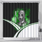 Garrett Morgan Shower Curtain with Gas Mask Invention Illustration, Inventing to Save Lives Quote - African Pride