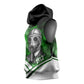 Garrett Morgan Sleeveless Hoodie with Gas Mask Invention Illustration, Inventing to Save Lives Quote - African Pride