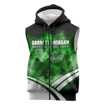 Garrett Morgan Sleeveless Zip Hoodie with Gas Mask Invention Illustration, Inventing to Save Lives Quote - African Pride