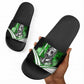Garrett Morgan Slide Sandals with Gas Mask Invention Illustration, Inventing to Save Lives Quote - African Pride