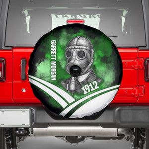Garrett Morgan Spare Tire Cover with Gas Mask Invention Illustration, Inventing to Save Lives Quote - African Pride