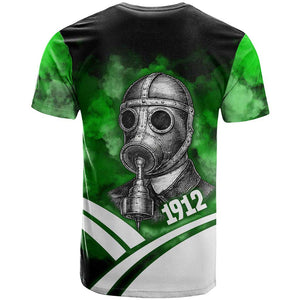 Garrett Morgan T shirt with Gas Mask Invention Illustration, Inventing to Save Lives Quote - African Pride