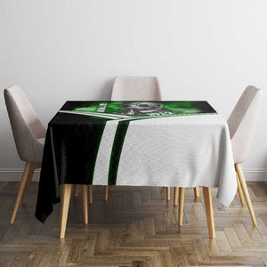 Garrett Morgan Tablecloth with Gas Mask Invention Illustration, Inventing to Save Lives Quote - African Pride