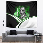 Garrett Morgan Tapestry with Gas Mask Invention Illustration, Inventing to Save Lives Quote - African Pride