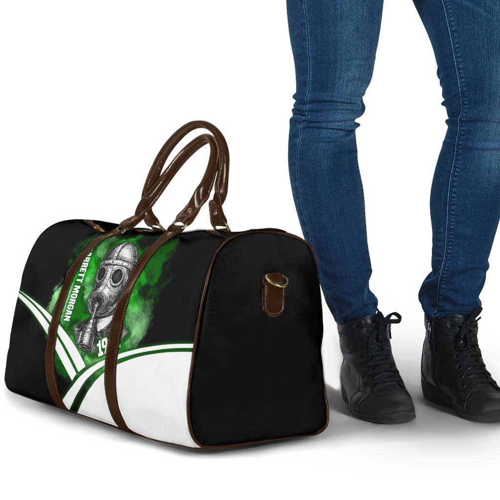 Garrett Morgan Travel Bag with Gas Mask Invention Illustration, Inventing to Save Lives Quote - African Pride