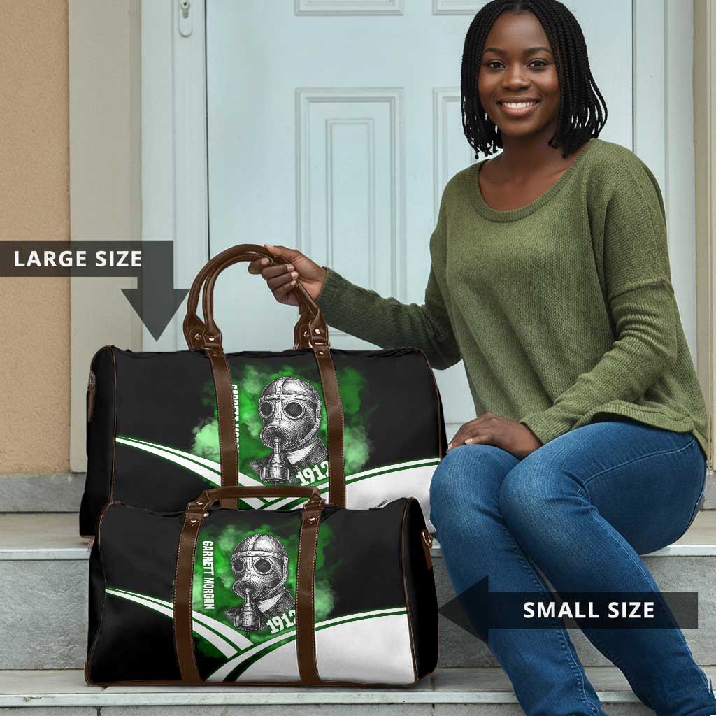 Garrett Morgan Travel Bag with Gas Mask Invention Illustration, Inventing to Save Lives Quote - African Pride