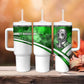 Garrett Morgan Tumbler With Handle with Gas Mask Invention Illustration, Inventing to Save Lives Quote - African Pride